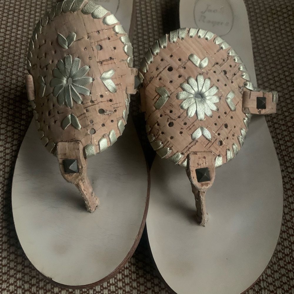 Jack Rogers Tan and Gold Women's Sandals
